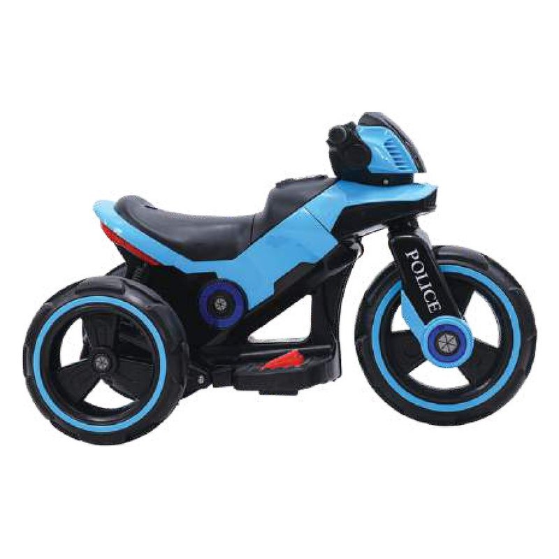 אופנוע גדול + מטען POLICE 6V - כחול